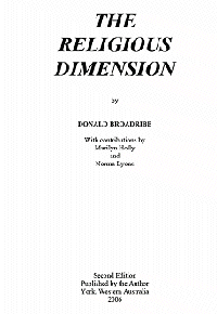 The Religious Dimension by Donald Broadribb