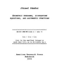 Geometric Theorems, Diophantine Equation... by József Sándor