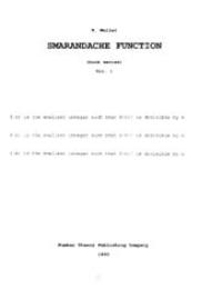 Smarandache Function Volume I by R. Muller