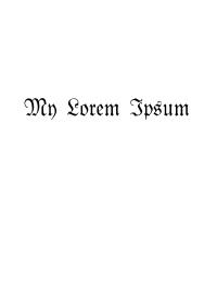 My Lorem Ipsum Volume 1 by Laevus Dexter