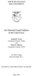 Air National Guard Fighters in the Total... by Joseph E. Lucas; Stuart C. Johnson