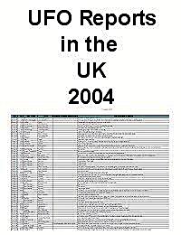 UFO Report 2004 from the United Kingdom by United Kingdom Ministry of Defence