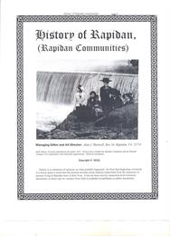 History of Rapidan : Rapidan Communities by Shotwell, Alan, James, Dr.