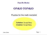 Onko Tonko : Puzzles for the Math Mental... Volume 1 by Basu, Surajit