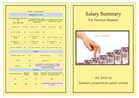 Salary Summary : For Taxation Students by Kikani, Pratik, Kaushikkumar