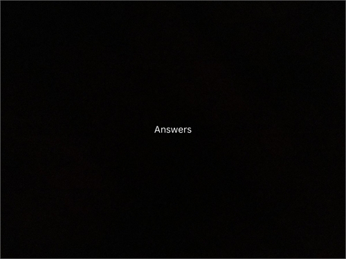 Answers by Author, Anonymous